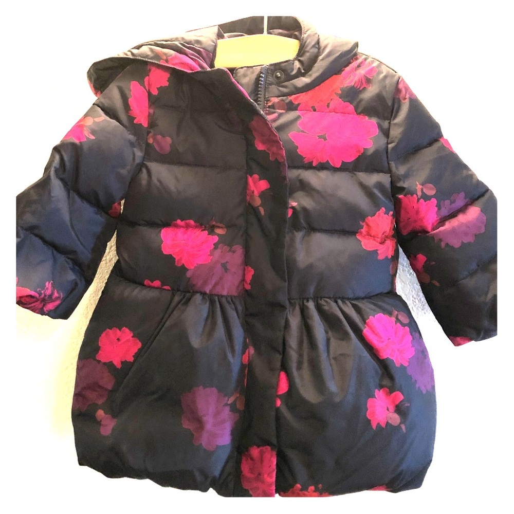 Baby Gap Primaloft Floral Peplum Puffer Jacket
